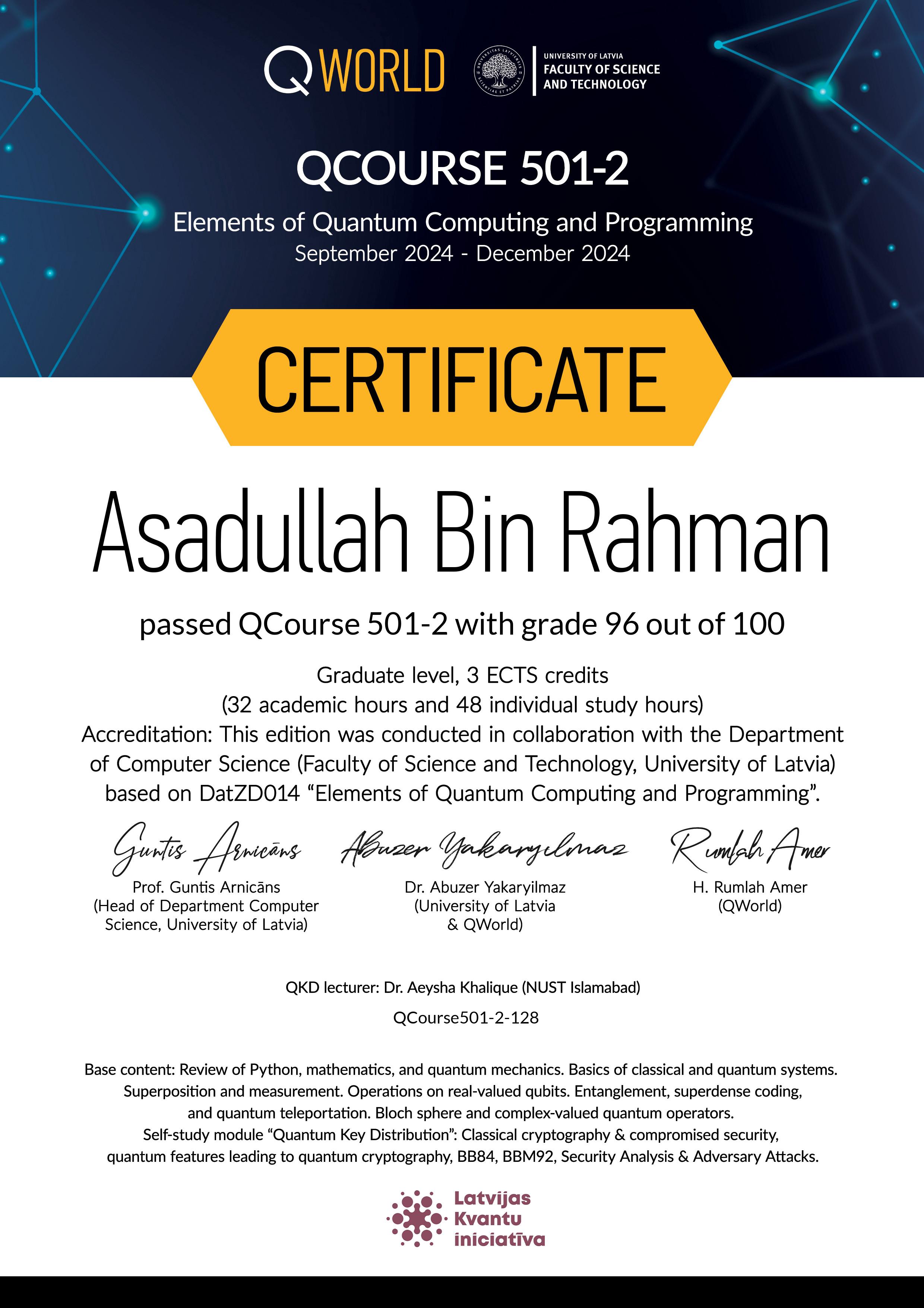 QCourse Fall Semester